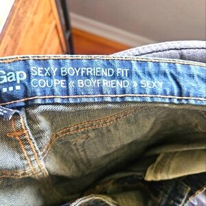 Gap  Sexy Boyfriend Fit Jeans - Blue Distressed